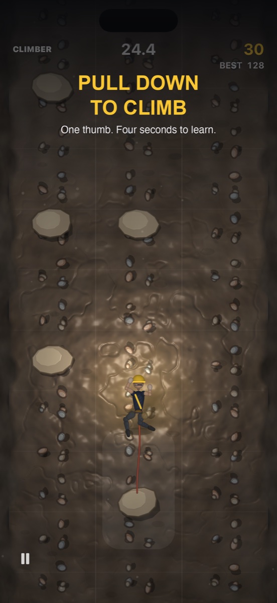 Climber Arcade — Pull down to climb tutorial