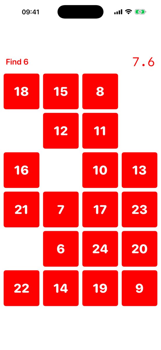 Double Dozen — Gameplay: find the next number in the grid